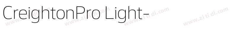 CreightonPro Light字体转换